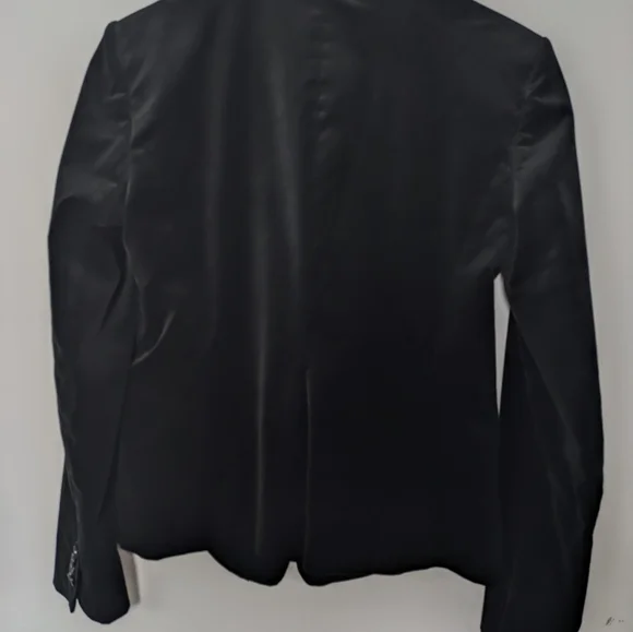 ANN TAYLOR BLACK  BLAZER JACKET IN VELVET SIZE 4 EUC Preppy Classic Business - Picture 7 of 12